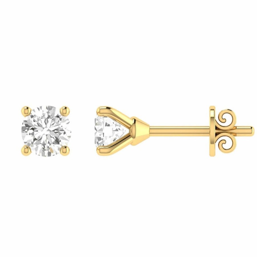 Jewellery Diamonds by WD | Diamond Stud Earrings With 0.60Ct Diamonds In 18K Yellow Gold