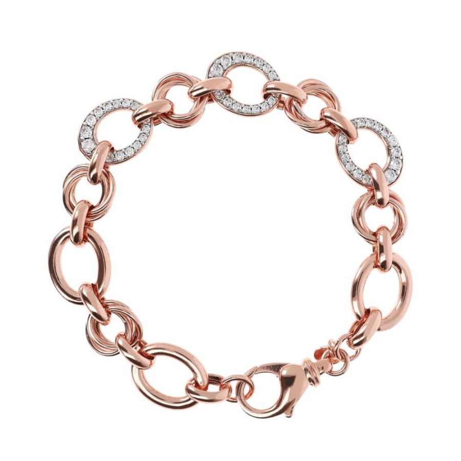 Jewellery Bronzallure | Oval Pave Chain Bracelet