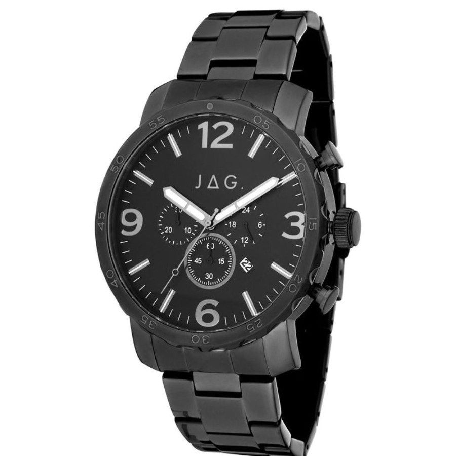 Watches Jag | Flynn Black Dial 50Mm Watch