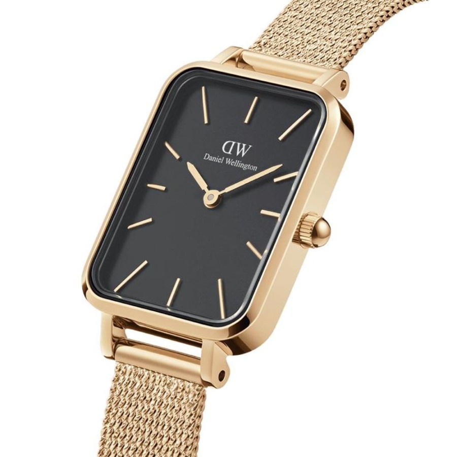 Watches Daniel Wellington | Quadro 20X26 Pressed Evergold Black Watch