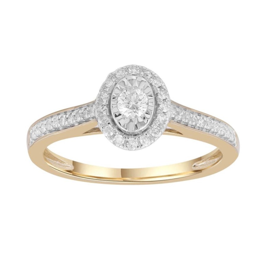 Jewellery Diamonds by WD | Cluster Ring With 0.25Ct Diamonds In 9K Yellow Gold