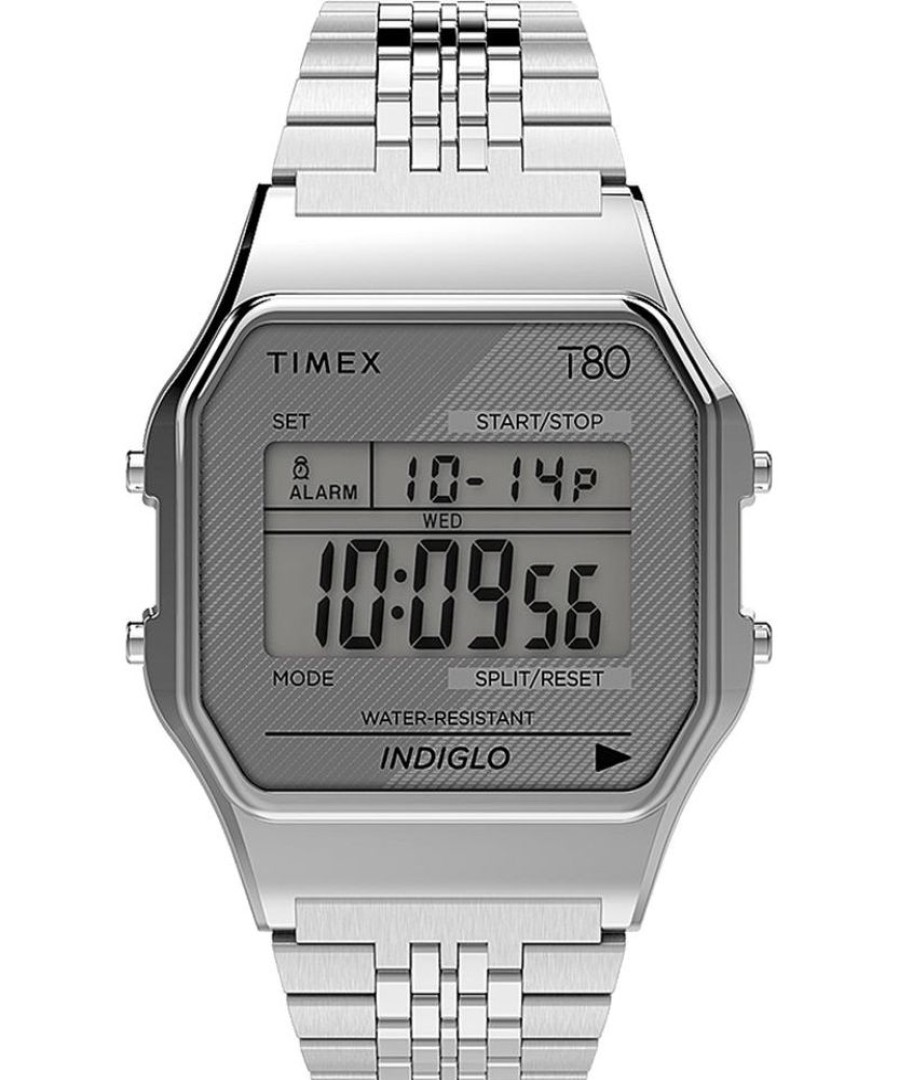 Watches Timex | T80 34Mm Stainless Steel Bracelet Watch