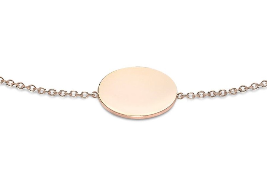 Jewellery Diamonds by WD | 9K Rose Gold Solid Mini Disc Bracelet 18Cm+1Cm