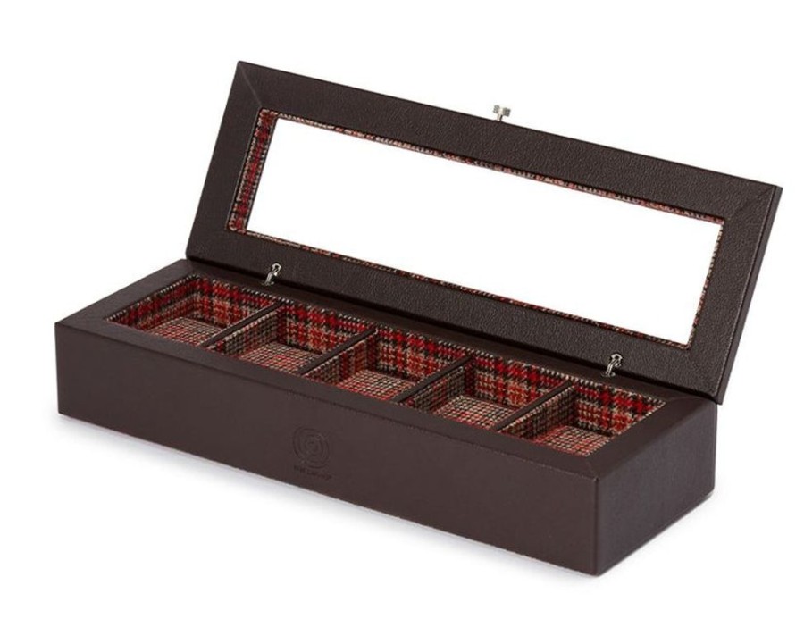 Accessories Wolf | Wm Brown 5 Piece Watch Box