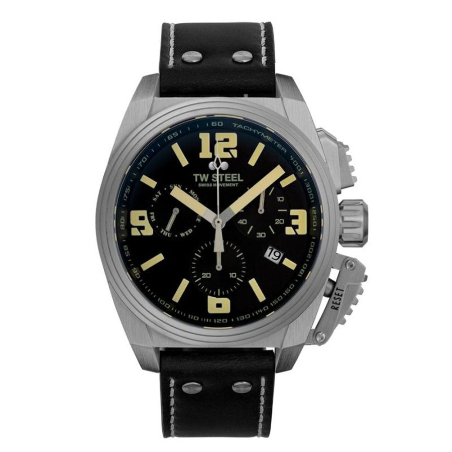 Watches TW Steel | Canteen 46Mm Chronograph Black Dial