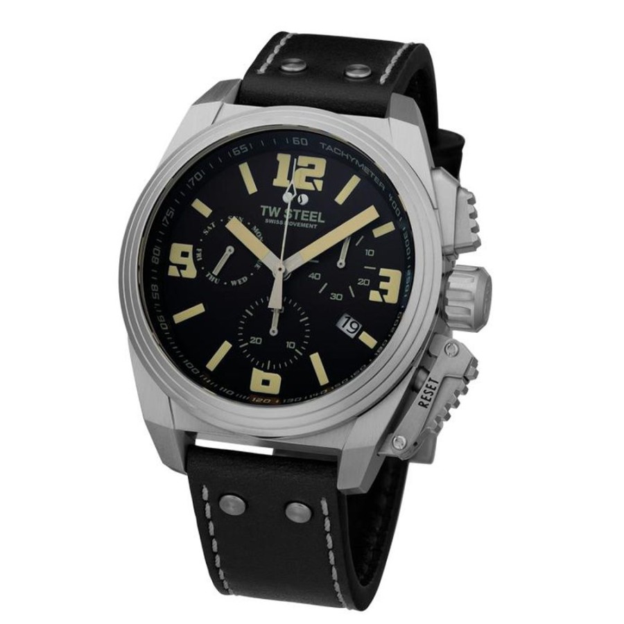 Watches TW Steel | Canteen 46Mm Chronograph Black Dial