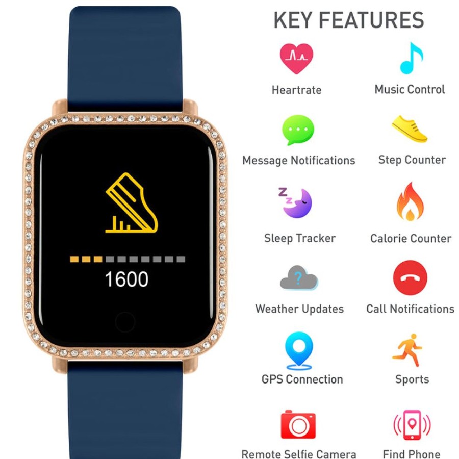 Watches Reflex Active | Series 6 Navy Crystal Smart Watch