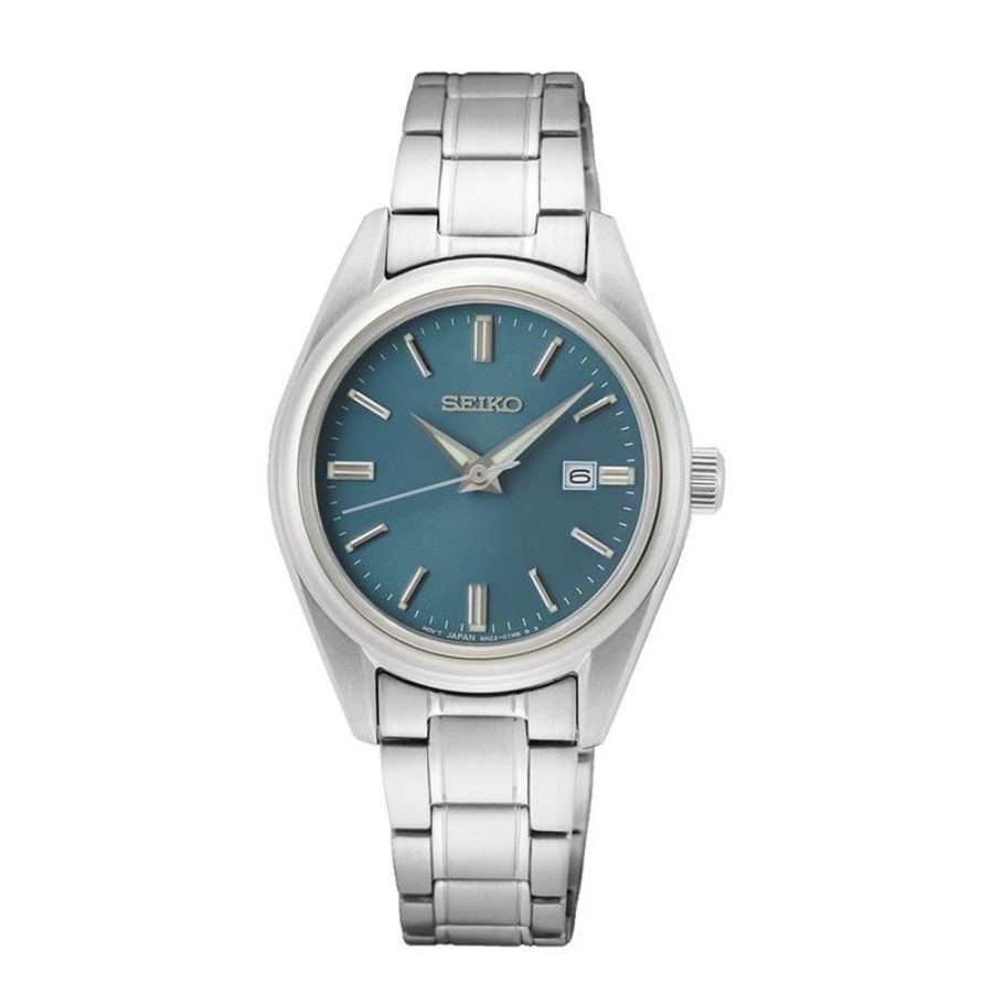 Watches Seiko | Stainless Steel Sapphire Quartz Blue Dial Watch