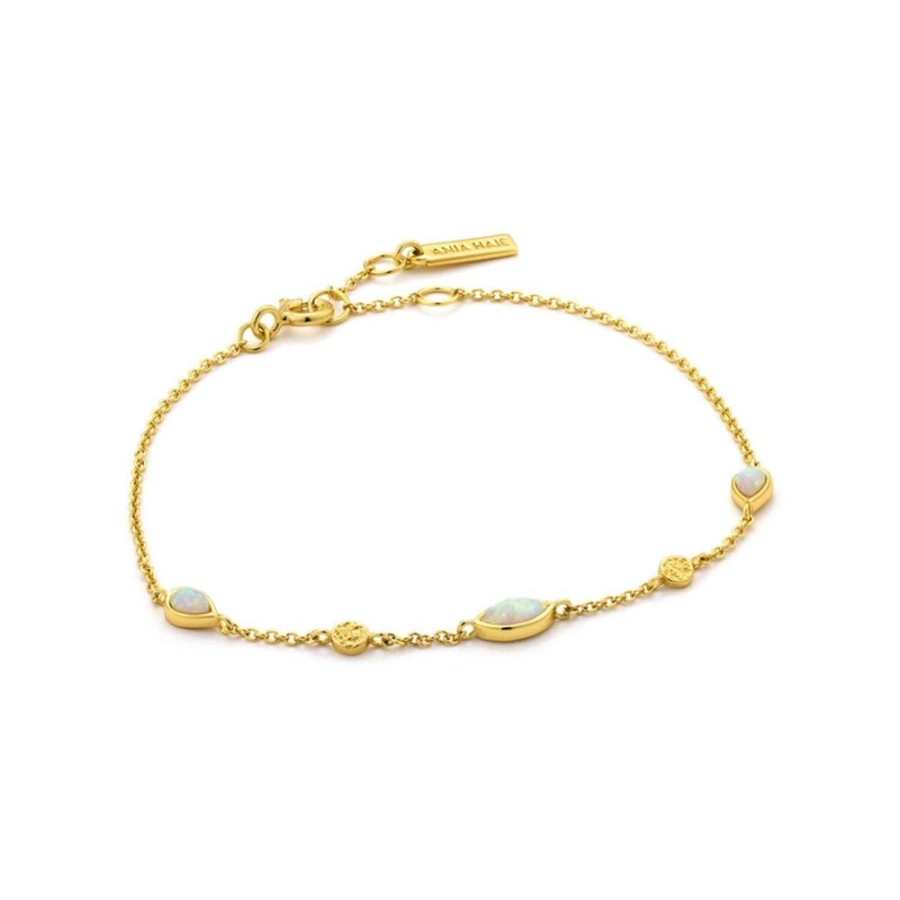 Jewellery Ania Haie | Opal Colour Bracelet - Gold