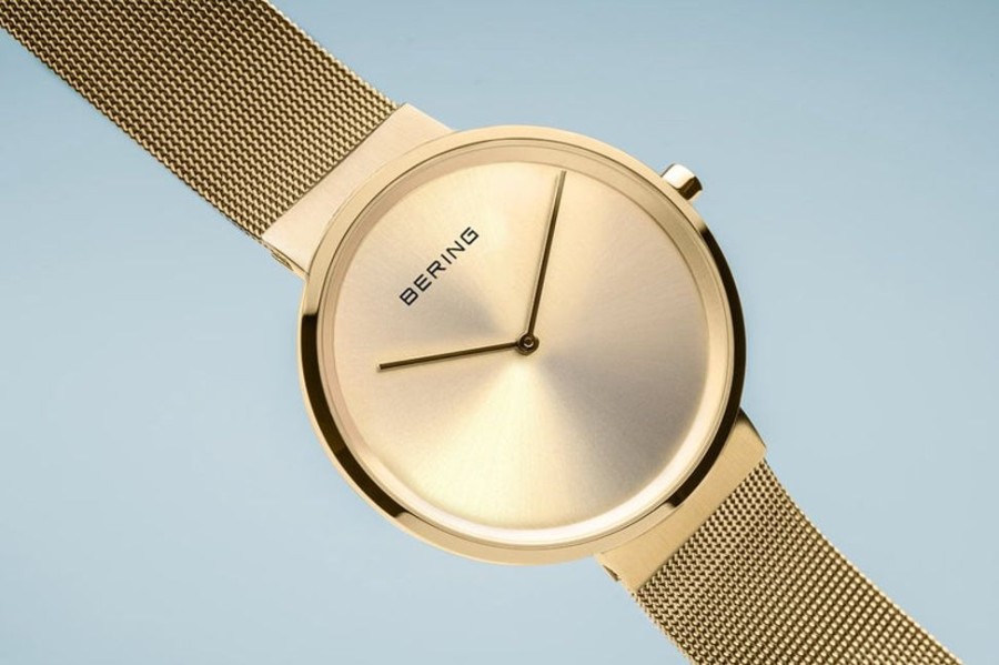 Watches Bering | Classic Brushed Gold 39Mm Unisex Watch