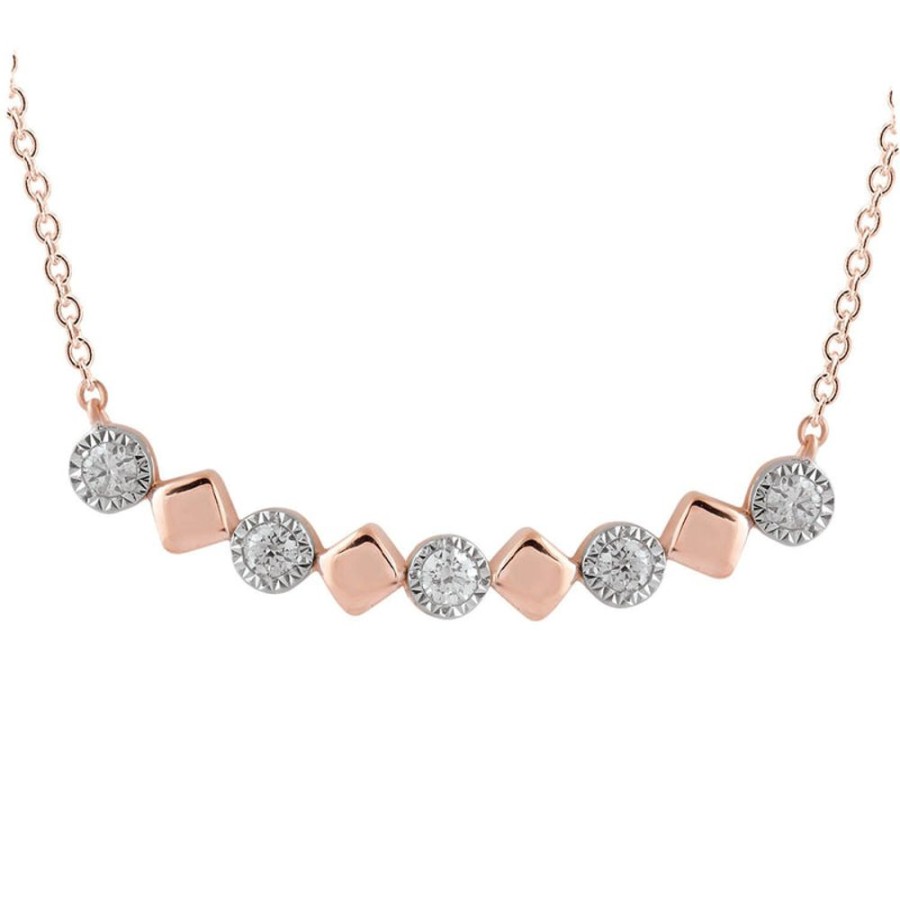 Jewellery Diamonds by WD | Necklace With 0.15Ct Diamondss In 9K Rose Gold