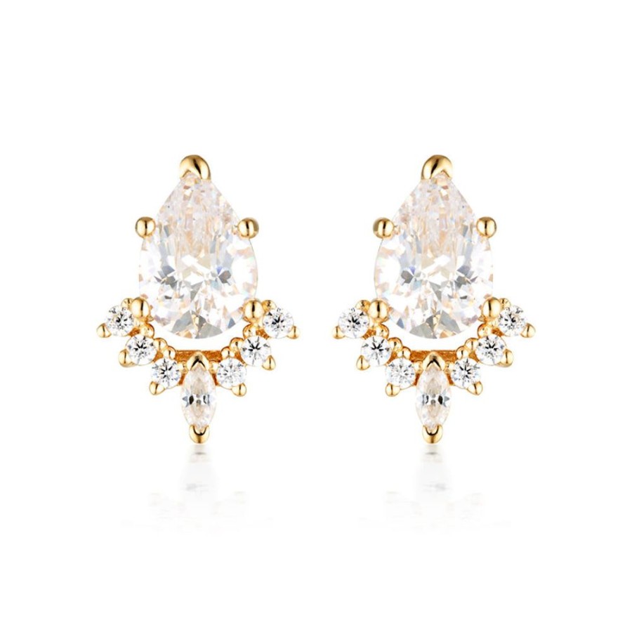 Jewellery Georgini | Georgini Iconic Bridal Penelope Earring Gold