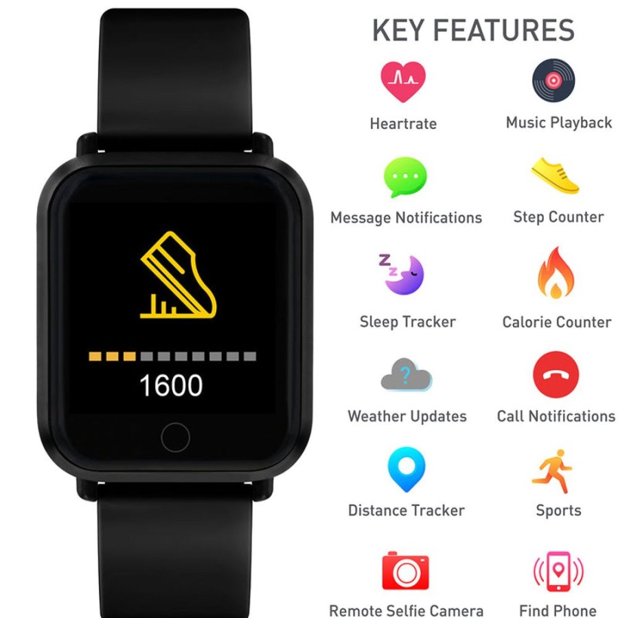 Watches Reflex Active | Series 6 Black Smart Watch