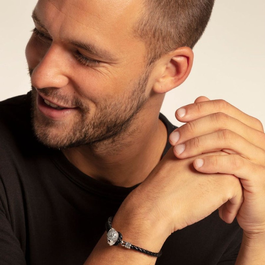 Jewellery Thomas Sabo | Leather Strap "Skull"