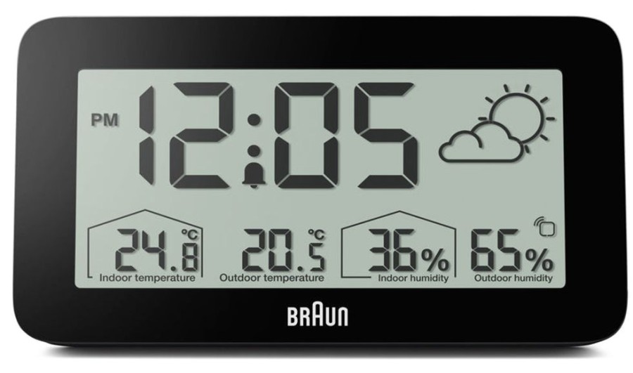 Watches Braun | Digital Weather Station Clock Black