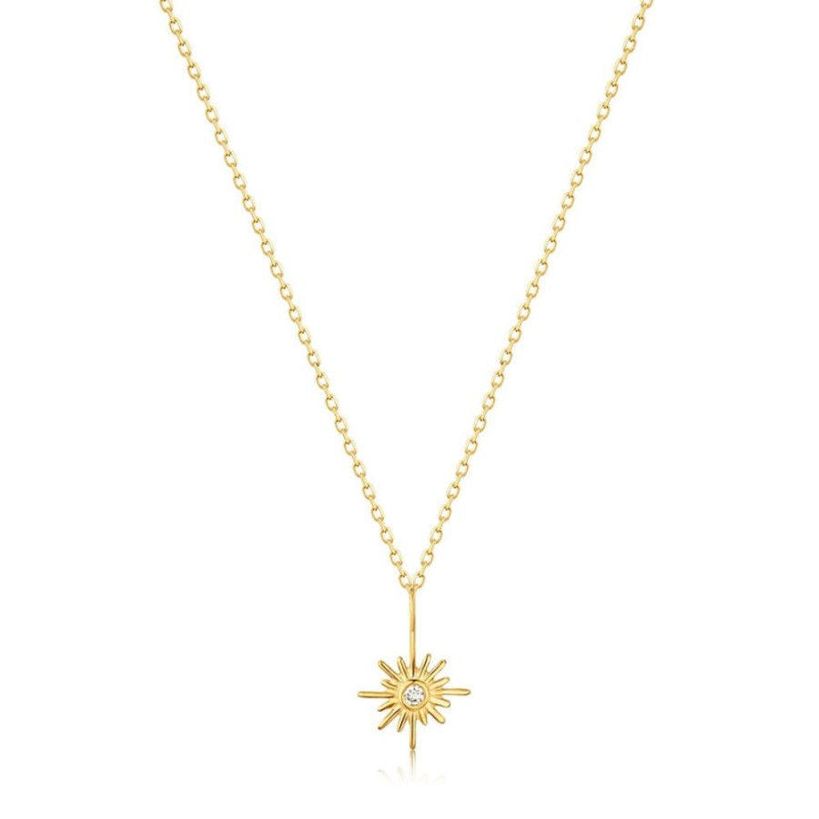 Jewellery Ania Haie | 14Kt Gold Sunburst Natural Diamond Necklace