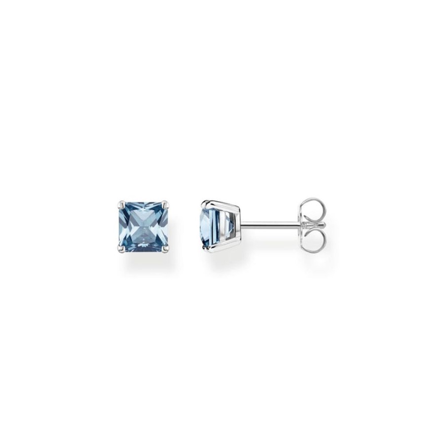 Jewellery Thomas Sabo | Thomas Sabo Ear Studs Blue Stone Silver