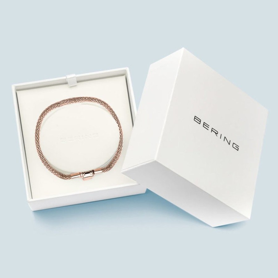 Jewellery Bering | Bering Arctic Symphony Rose Gold Bracelet Small