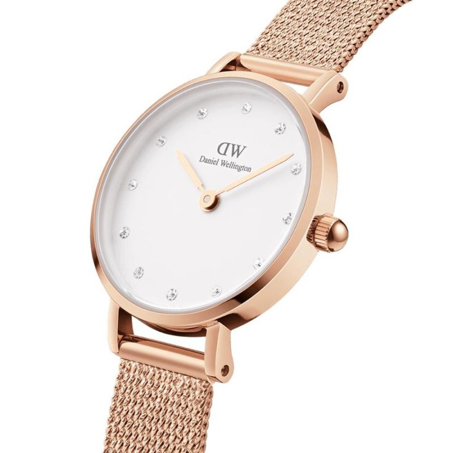 Watches Daniel Wellington | Petite 28Mm Pressed Melrose Lumine White Dial Watch