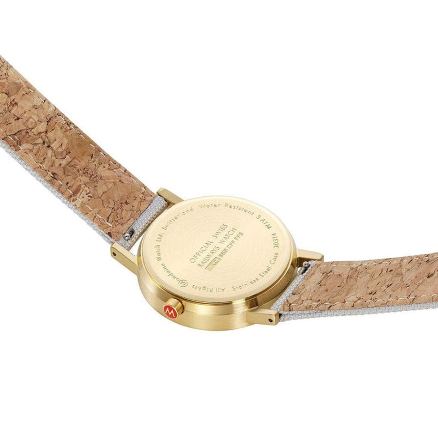 Watches Mondaine | Classic Good Gray Golden Watch