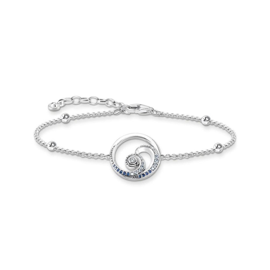 Jewellery Thomas Sabo | Thomas Sabo Bracelet Wave With Stones