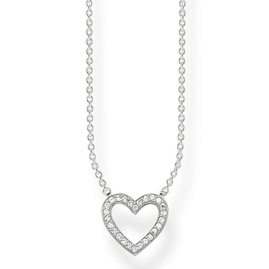 Jewellery Thomas Sabo Jewellery | Thomas Sabo Silver Cut Out Heart Necklace