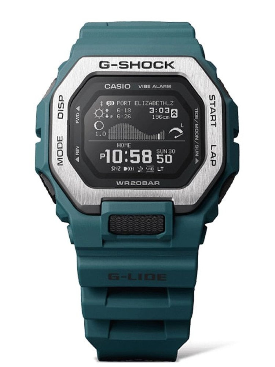 Watches G-Shock | G-Lide Professional Forest Green Surf Watch