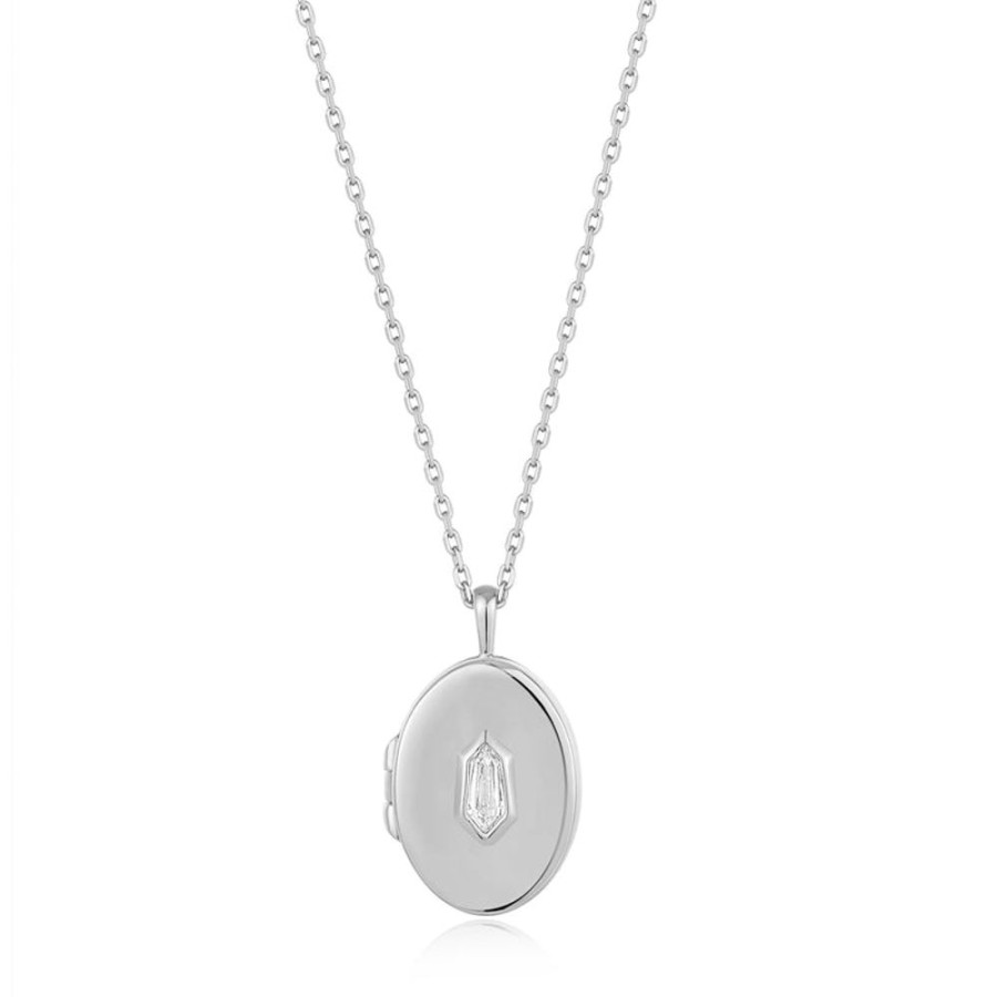 Jewellery Ania Haie | Silver Locket Pendant Necklace