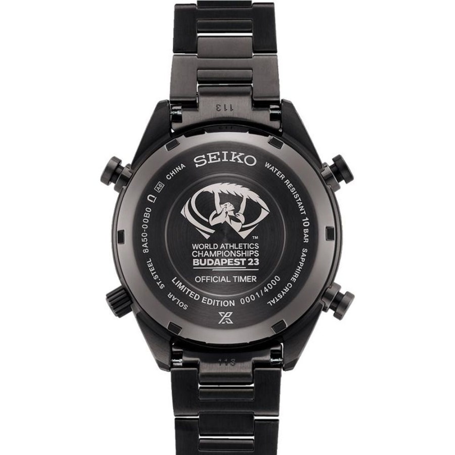 Watches Seiko Prospex | 1/100Th Limited Edition 4,000 Pieces Speedtimer All Black