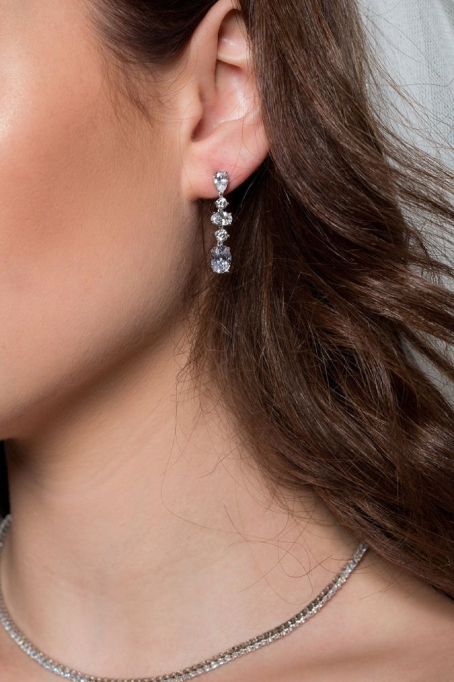 Jewellery Georgini | Georgini Iconic Bridal Christina Earrings Silver