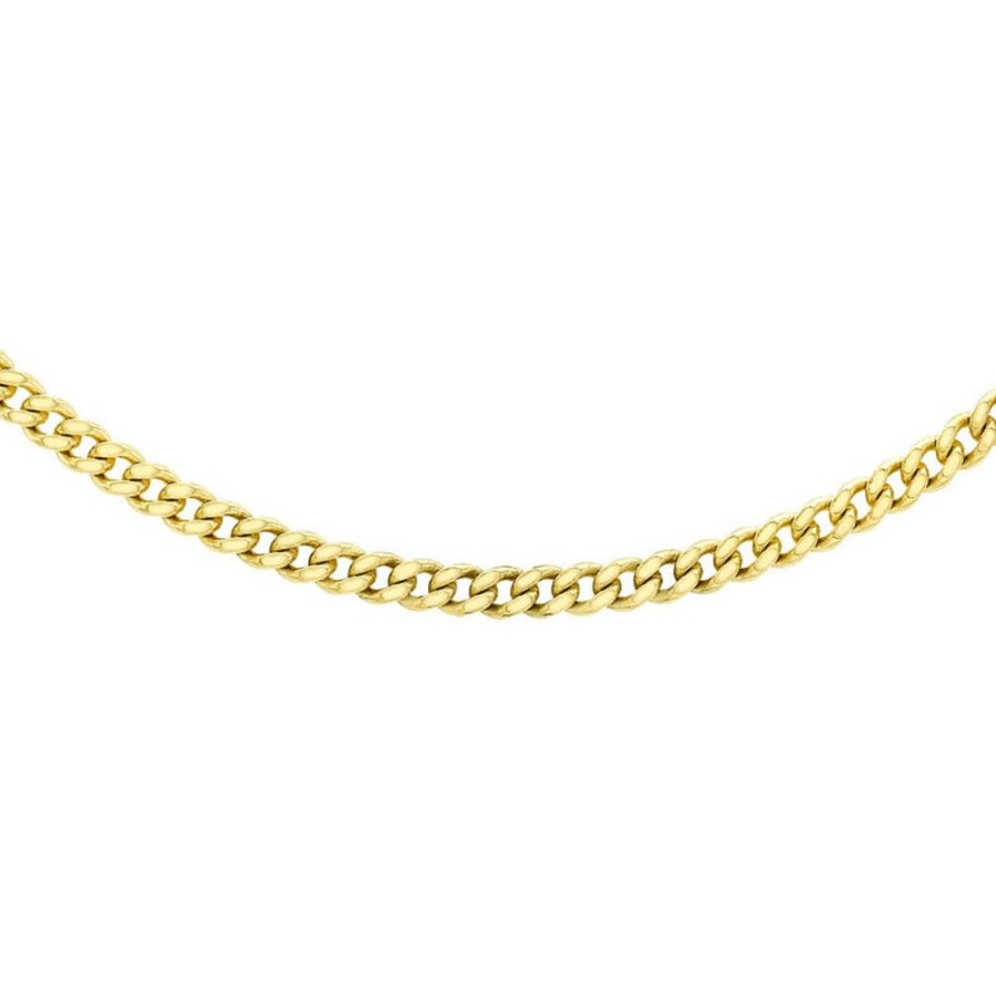 Jewellery Diamonds by WD | 9K Yellow Gold 25 Diamond Cut Curb Chain 60Cm