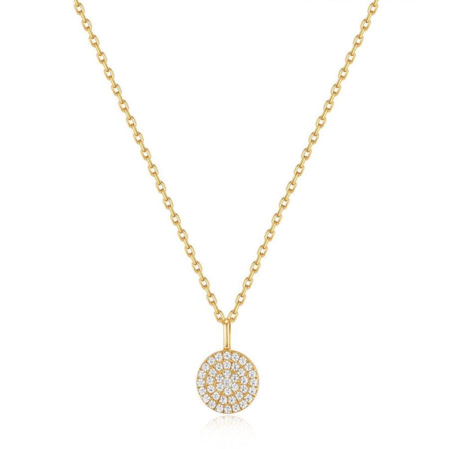 Jewellery Ania Haie | Gold Glam Disc Pendant Necklace