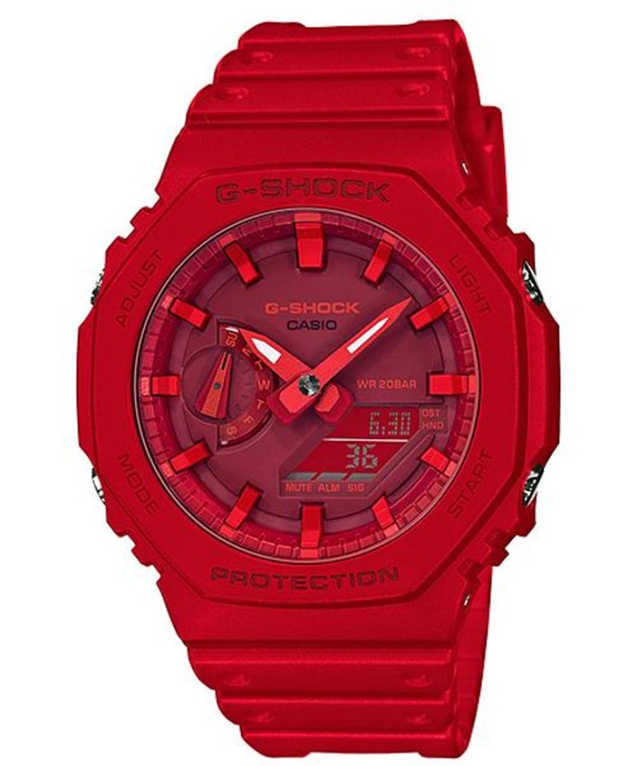 Watches G-Shock | Casio Red Carbon Core Guard