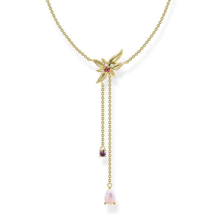 Jewellery Thomas Sabo Jewellery | Thomas Sabo Flower Gold Necklace