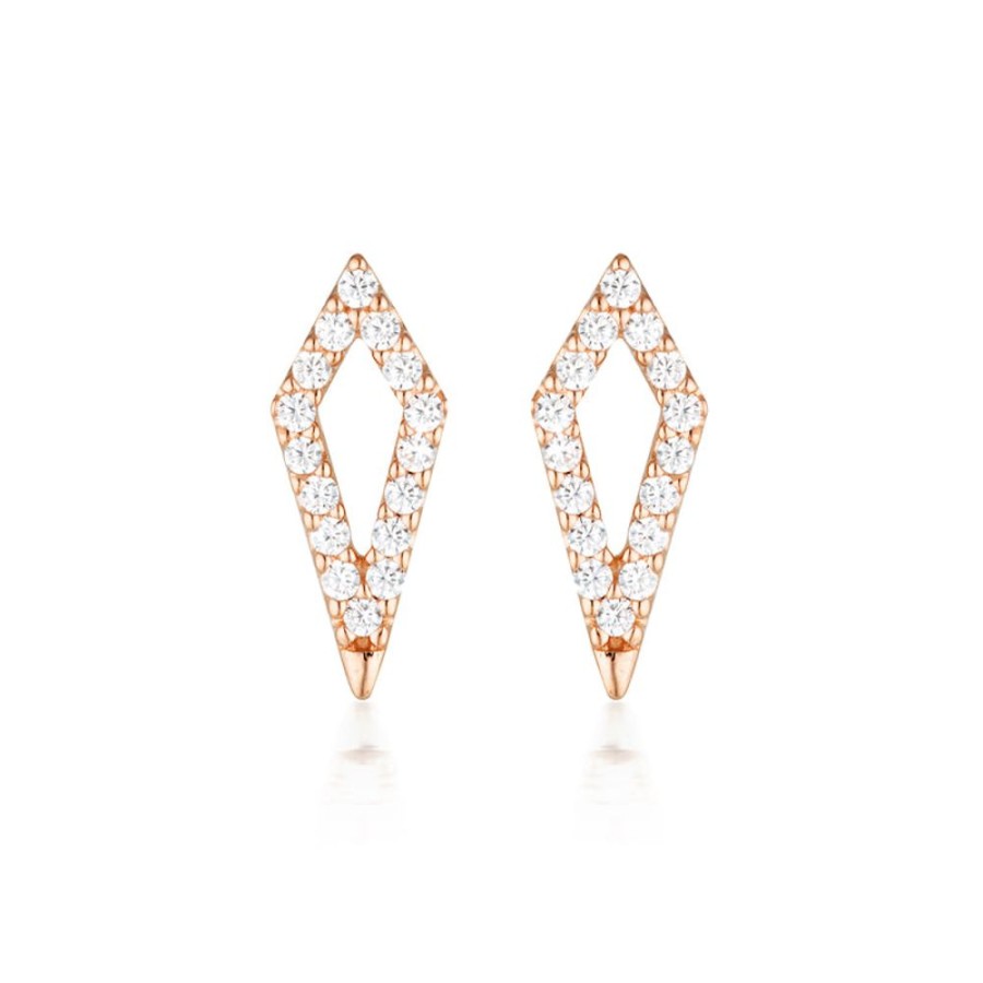 Jewellery Georgini | Georgini Rock Star Kite Rose Gold Earrings