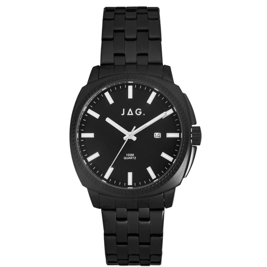 Watches Jag | Logan Black Dial 42Mm Watch