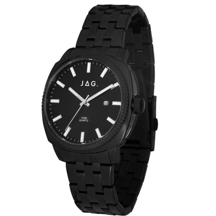 Watches Jag | Logan Black Dial 42Mm Watch