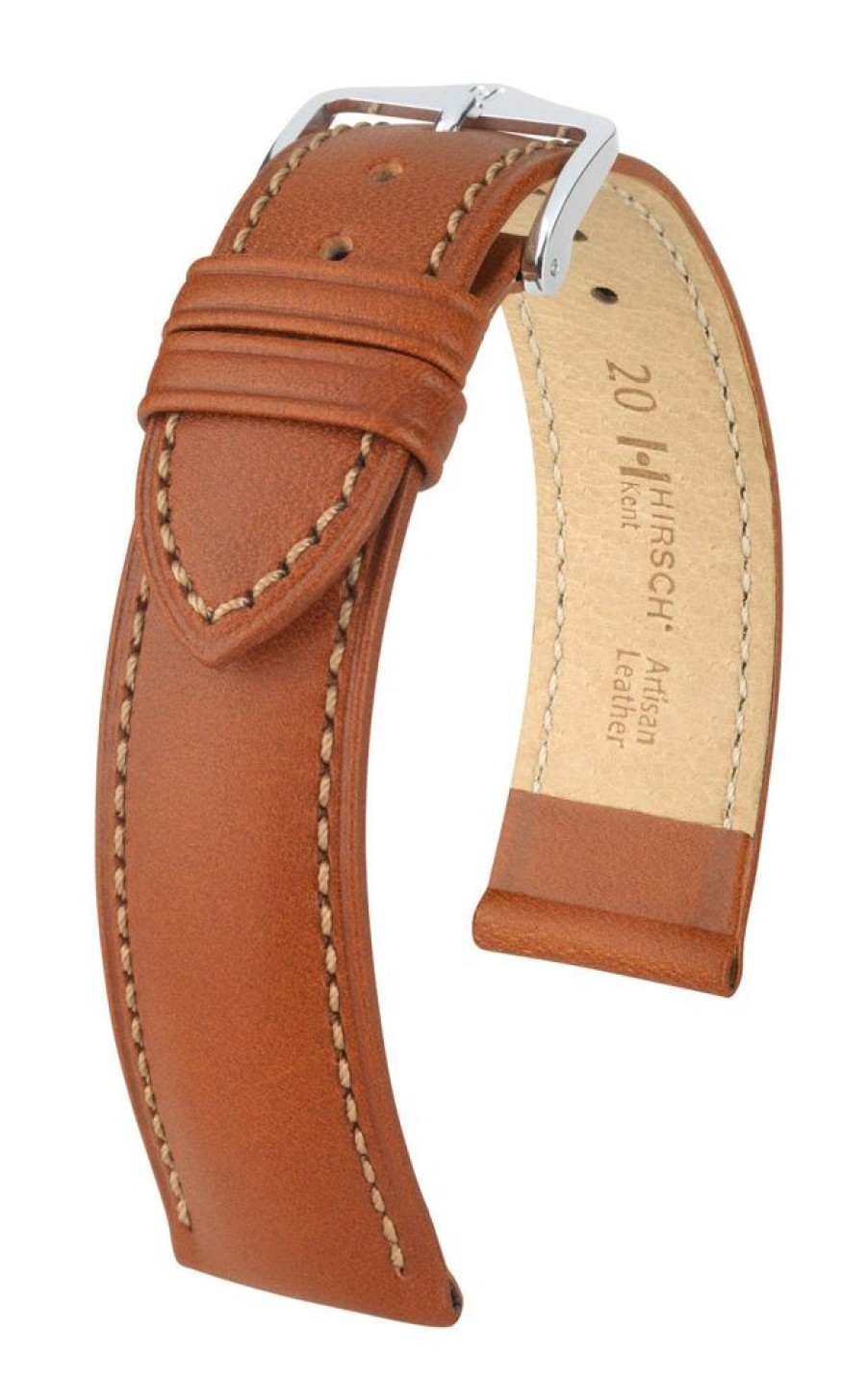 Accessories HIRSCH | Hirsch Kent L High Quality Brown Leather Band