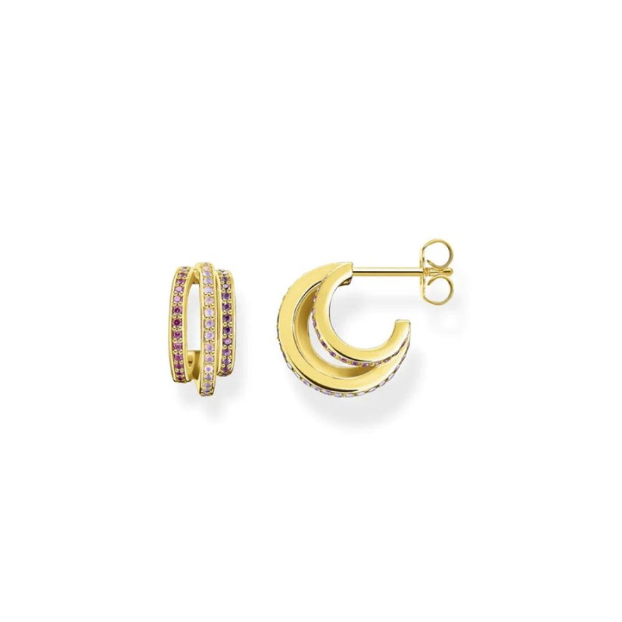 Jewellery Thomas Sabo Jewellery | Thomas Sabo Hoop Earrings Rings Gold