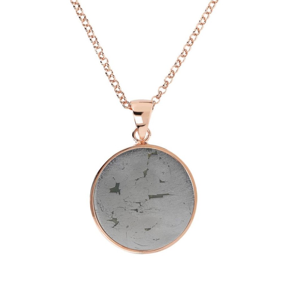 Jewellery Bronzallure | Medium Stone Disc Pendant Necklace