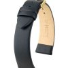 Accessories HIRSCH | Hirsch Toronto Small Gold Buckle Black Leather Band