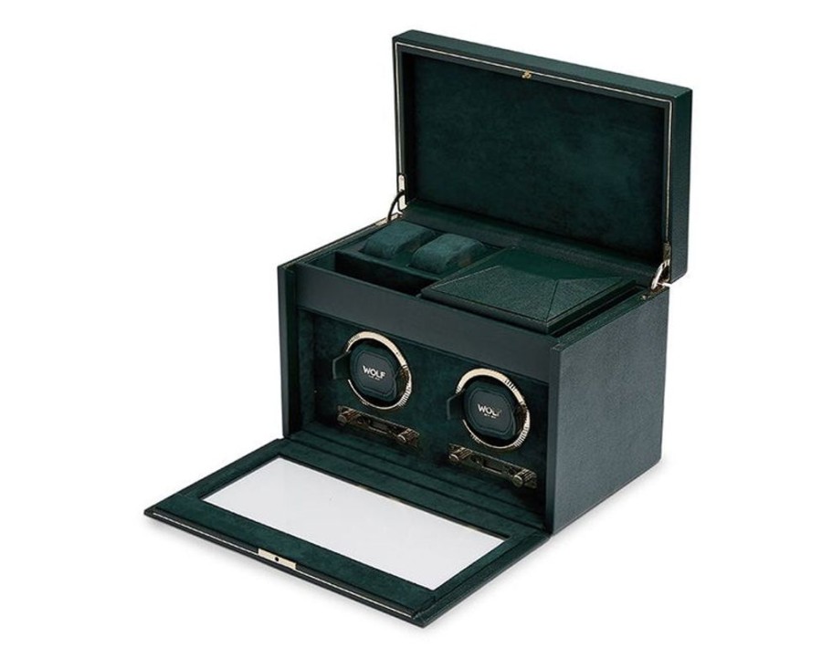 Accessories Wolf | British Racing Green Double Watch Winder