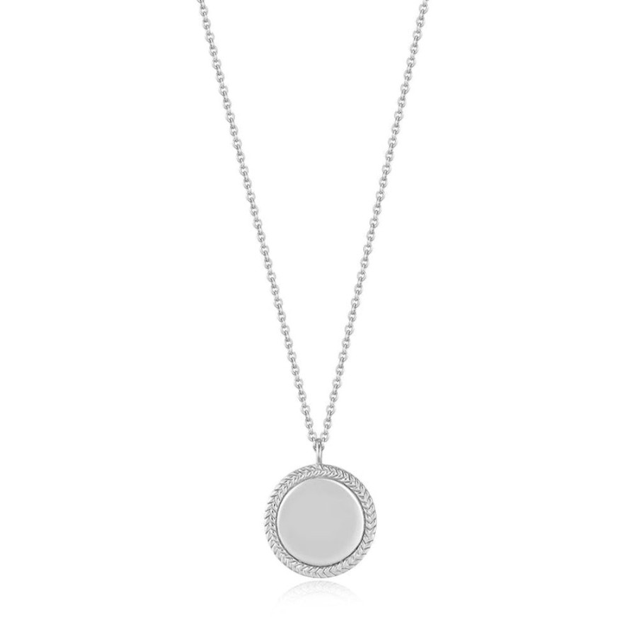 Jewellery Ania Haie | Silver Rope Disc Necklace