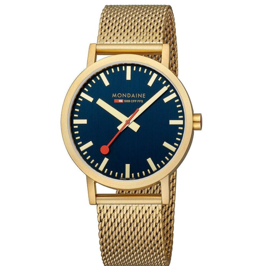 Watches Mondaine | Classic Deep Ocean Blue Stainless Steel Watch