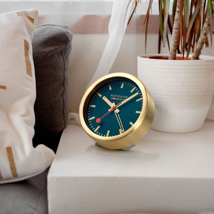 Watches Watch Direct Australia | Mondaine Deepest Blue Table And Alarm Clock