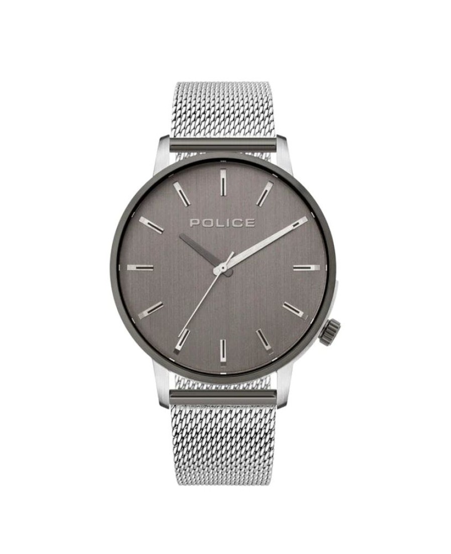 Watches Police | Marmol Silver Mesh Band Watch