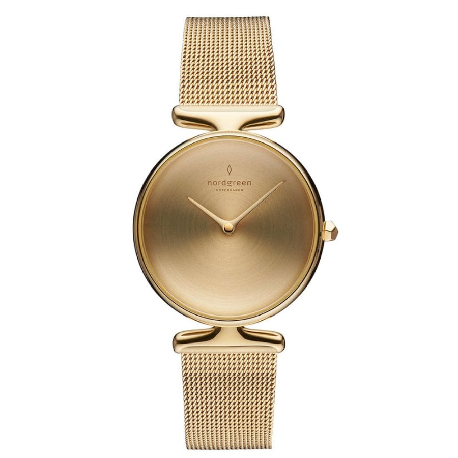 Watches Nordgreen | Unika Gold Mesh 28Mm Watch