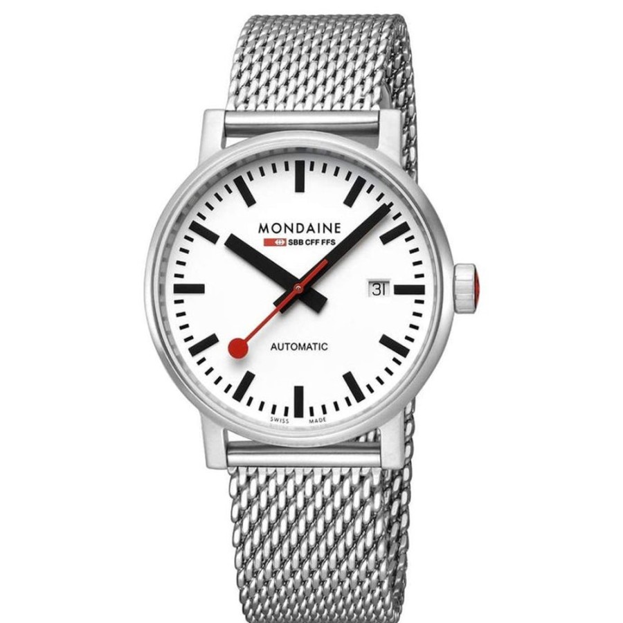 Watches Mondaine | Evo2 Automatic White Dial Watch