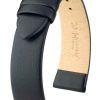 Accessories HIRSCH | Hirsch Toronto M Flat Calfskin Black Leather Band