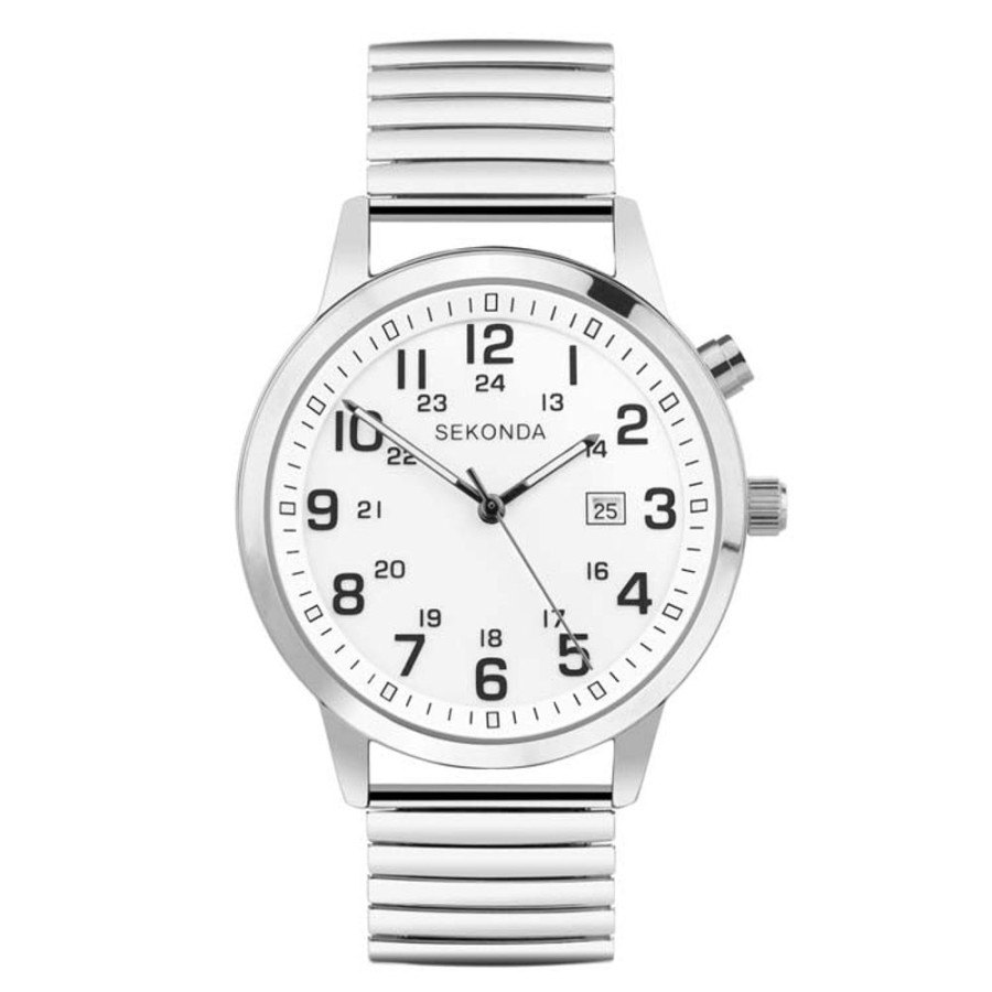 Watches Sekonda | Classic Stainless Steel White Dial Watch